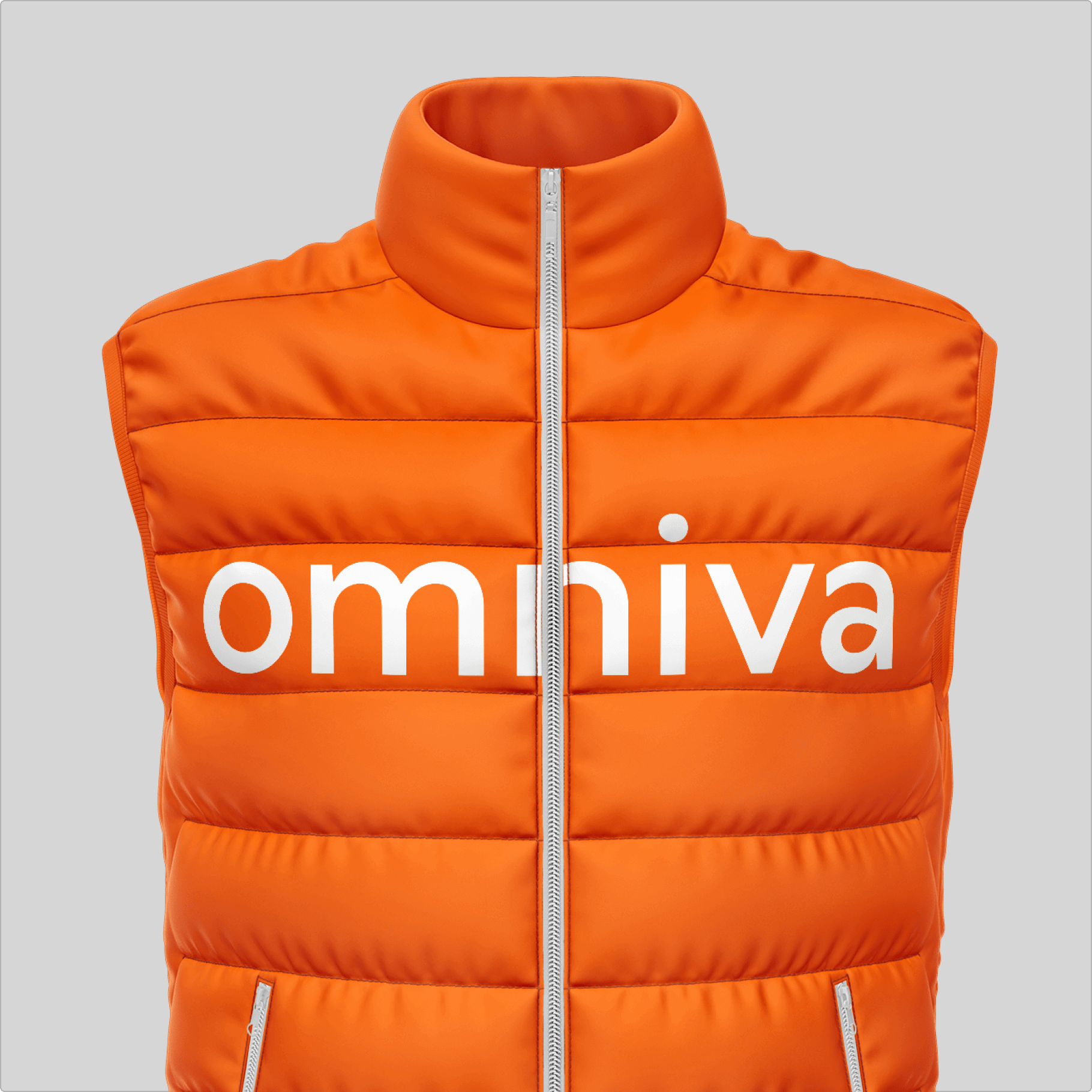 Omniva vest with wordmark